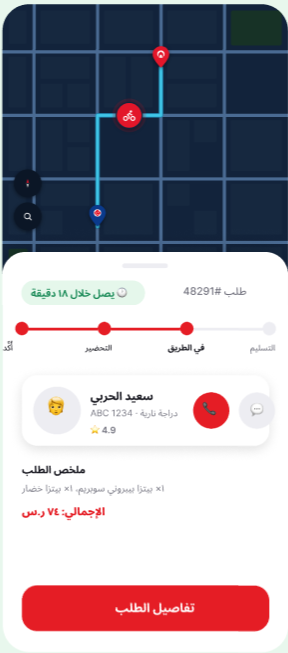 Redesigned Domino's tracking: a map, an ETA, and a driver